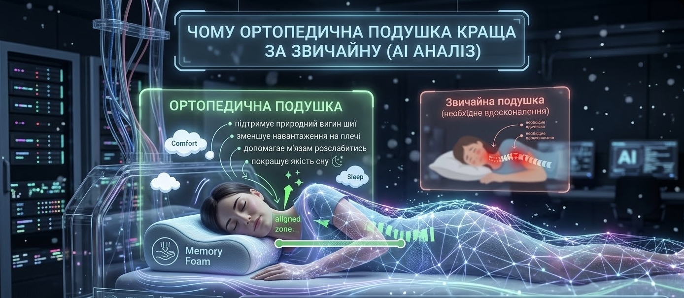 Чому звичайна подушка краде ваш сон: уся правда про ортопедичну підтримку