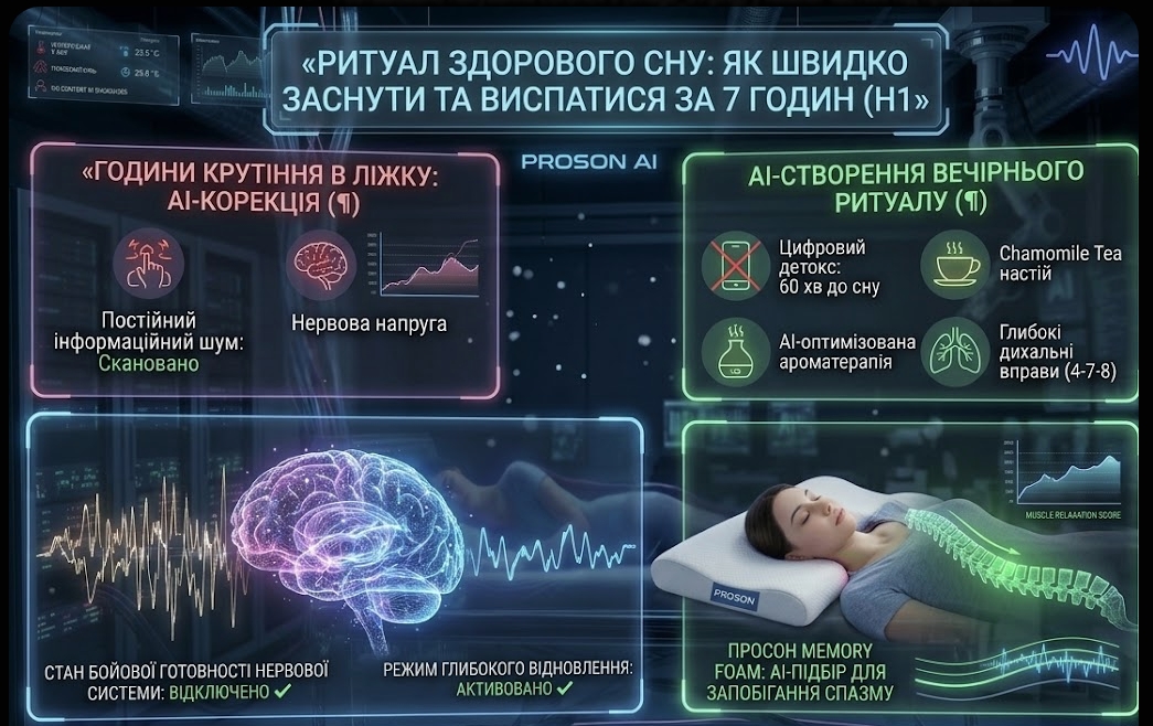 Ритуал здорового сну: як швидко заснути та виспатися за 7 годин