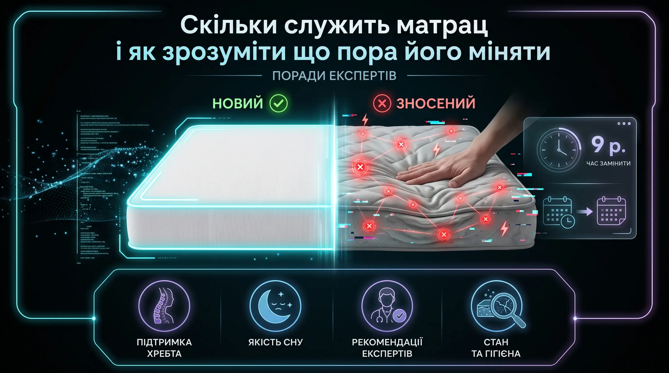 Скільки служить матрац і як зрозуміти що пора його міняти