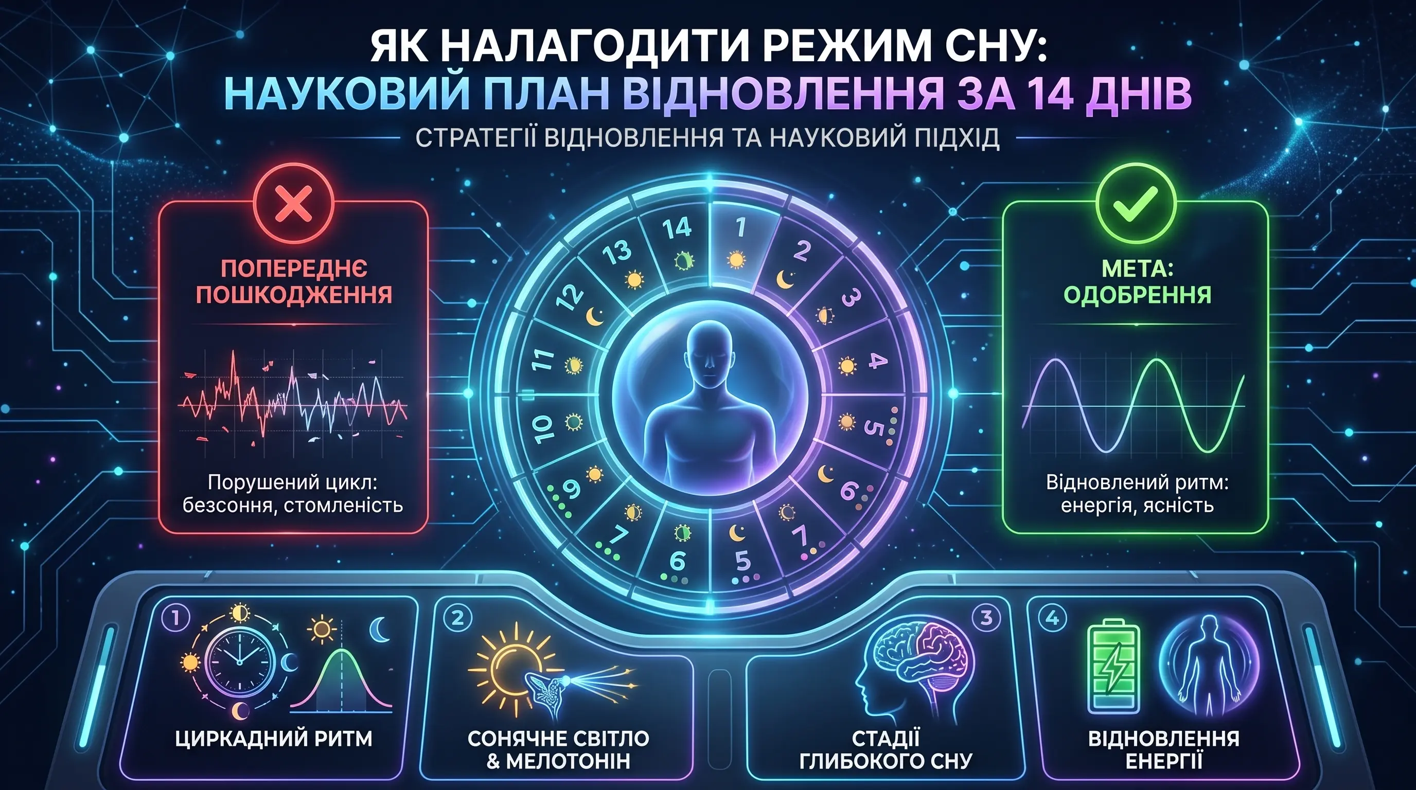 Як налагодити режим сну: науковий план відновлення за 14 днів