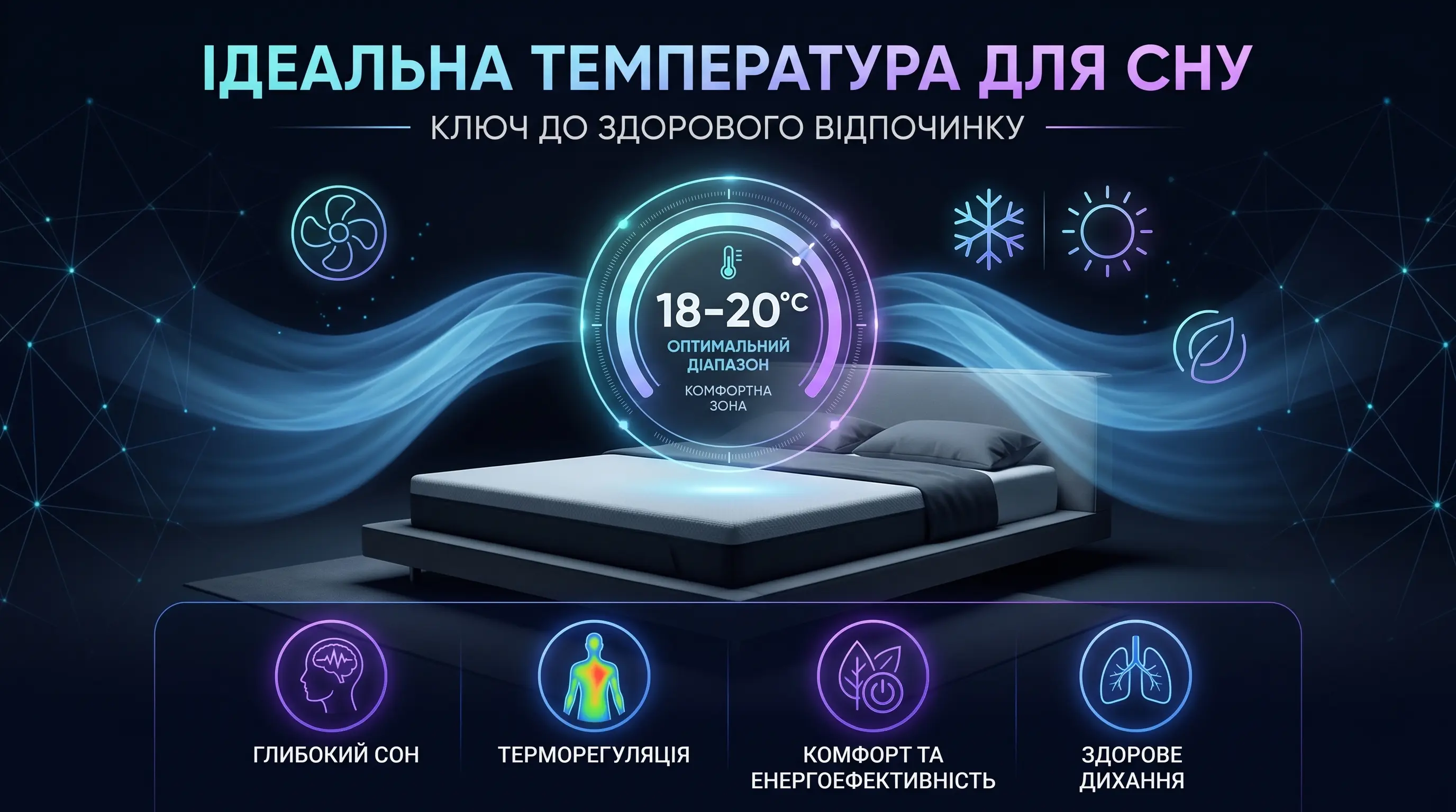 Ідеальна температура для сну: що говорить наука і як її досягти