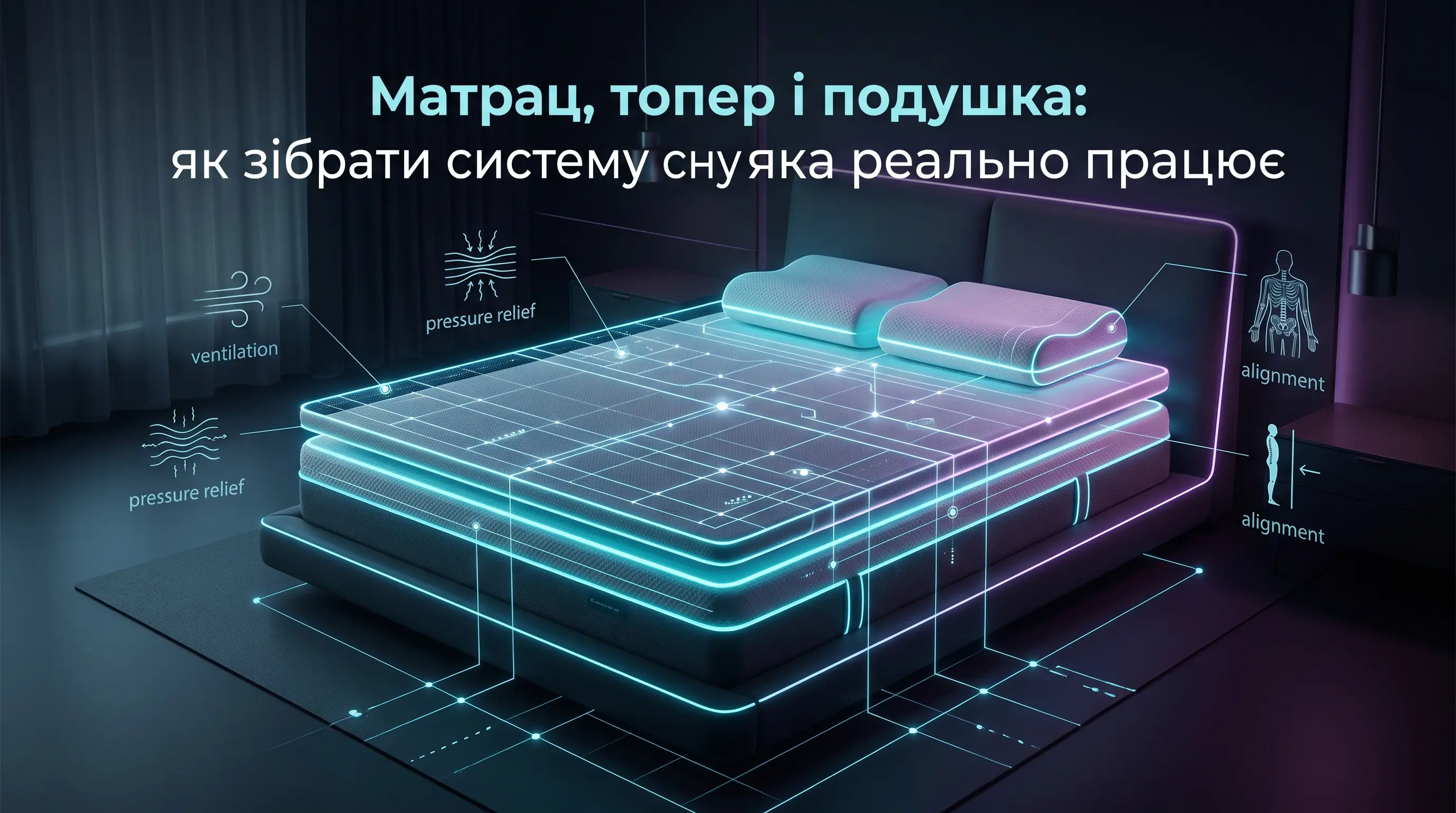Матрац, топер і подушка: як зібрати систему сну яка реально працює