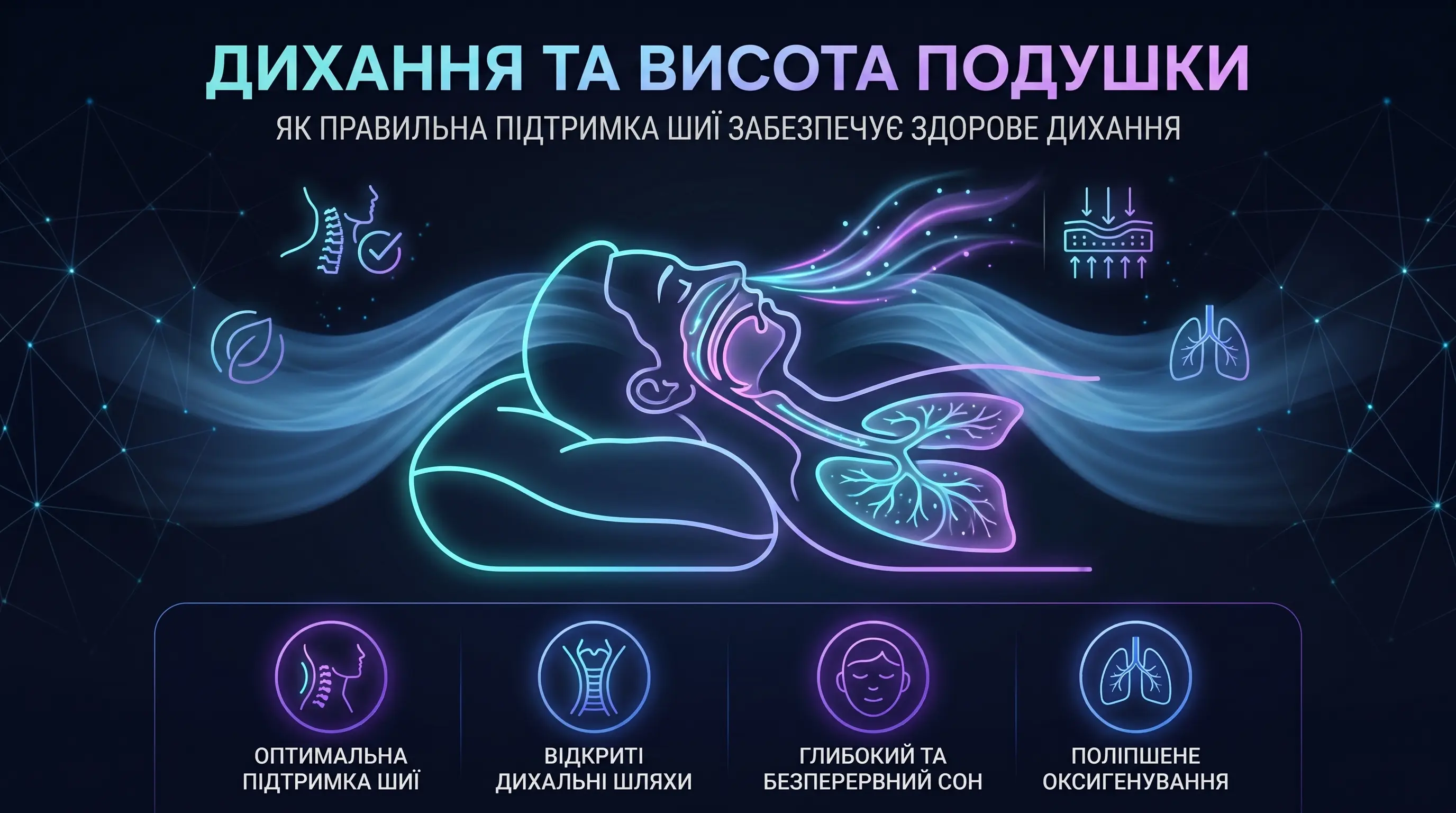 Як висота подушки впливає на дихання під час сну: повний гід