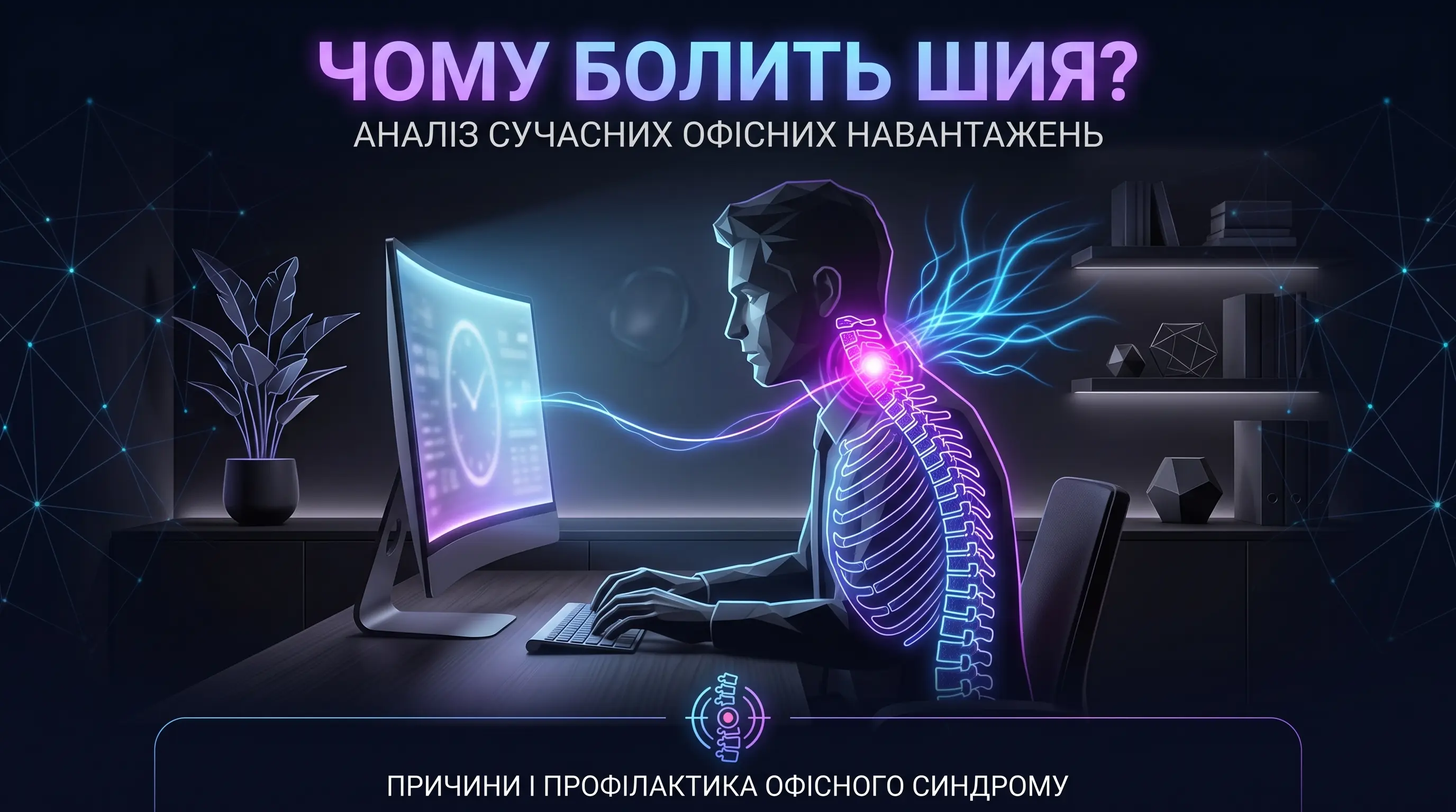 Подушка для офісного працівника: чому шия болить вночі після дня за комп'ютером