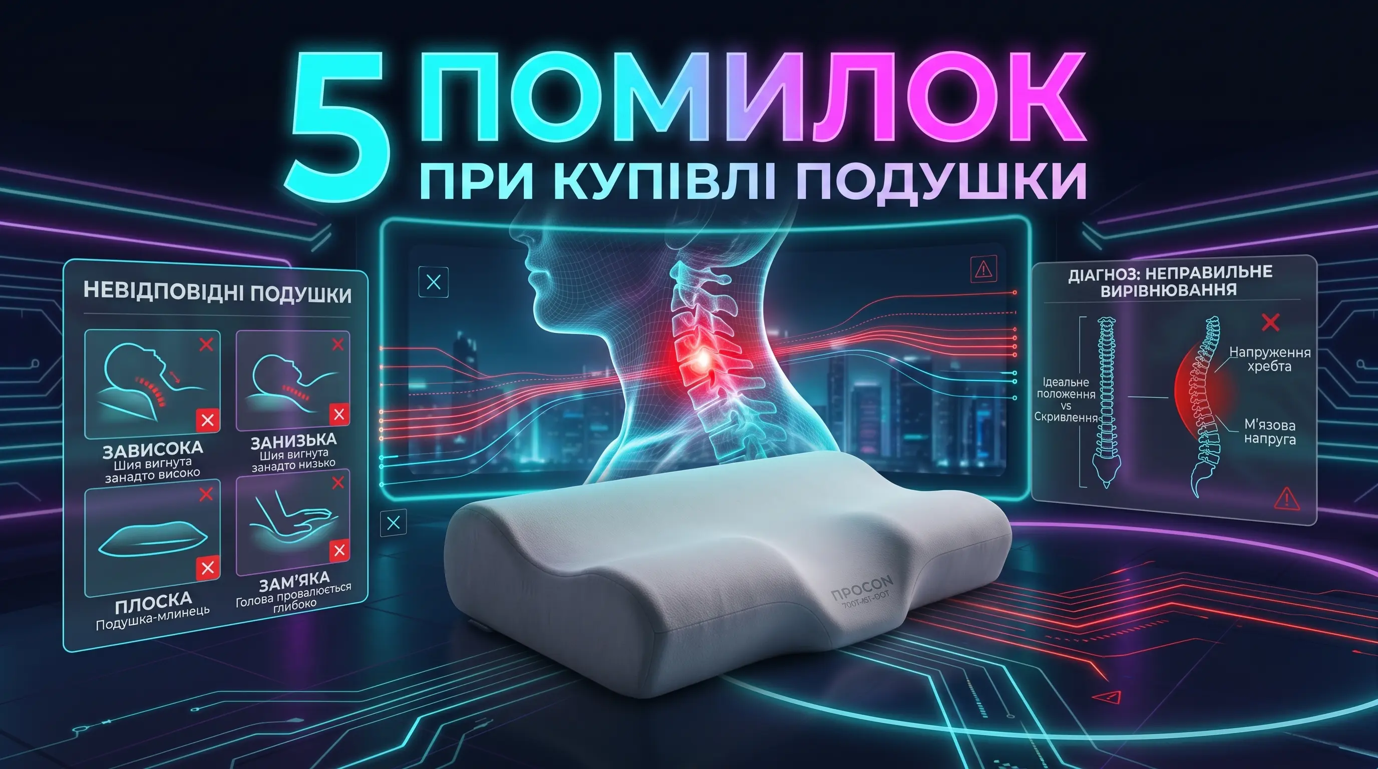 5 помилок при покупці подушки які коштують вам роками болю в шиї