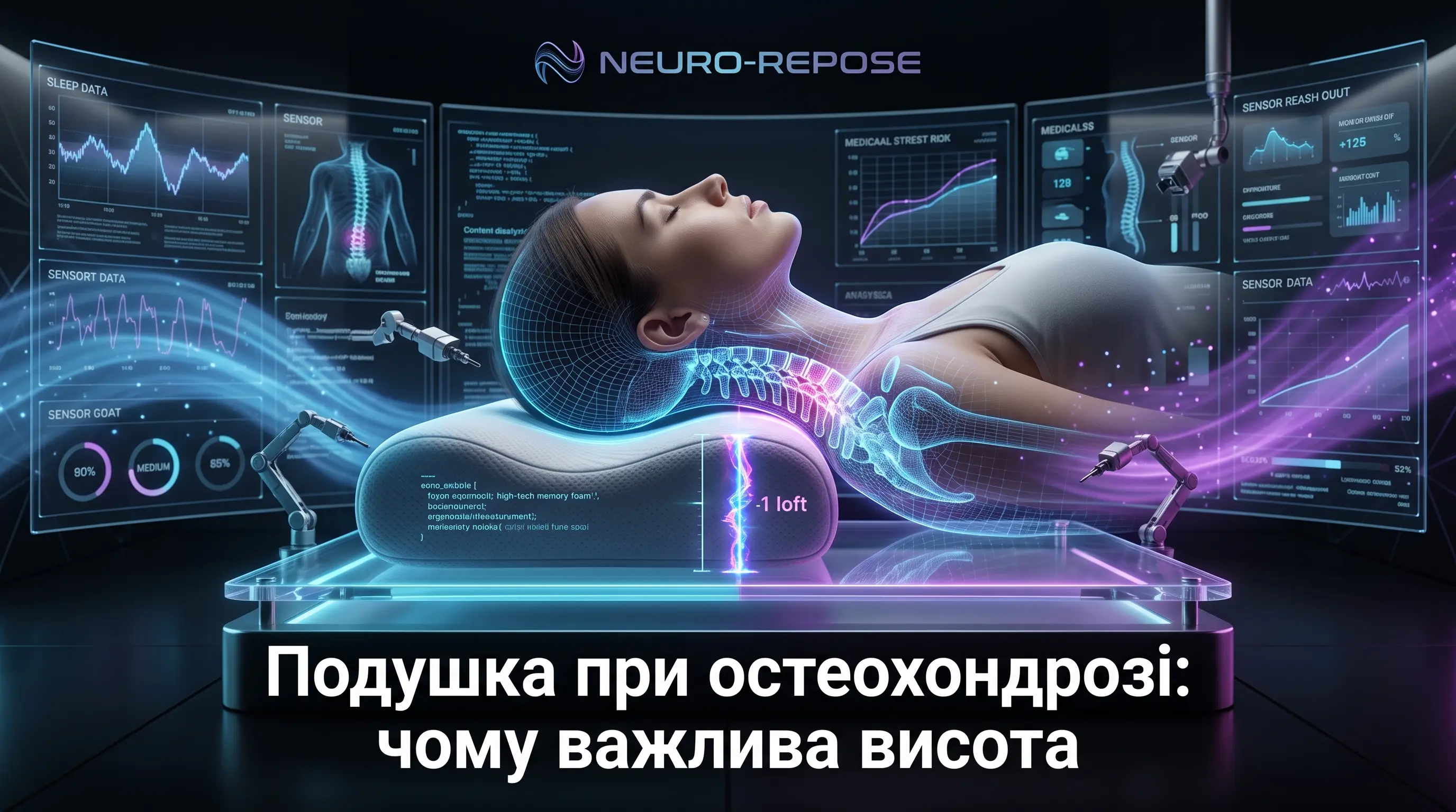 Ортопедична подушка при остеохондрозі шийного відділу: яку купити і чому висота важливіша за форму