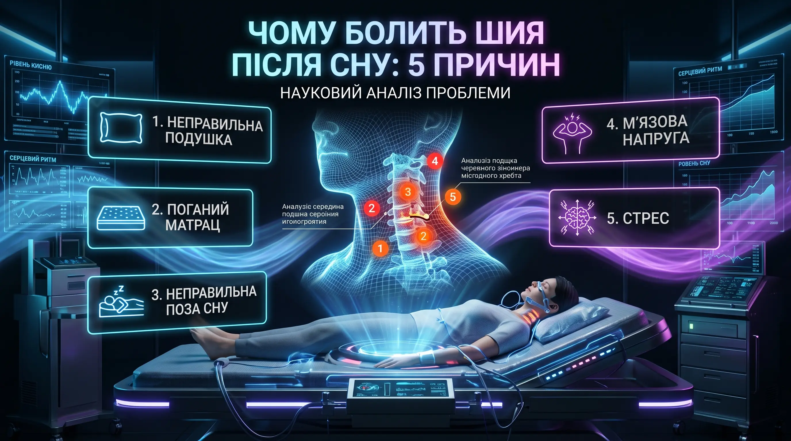Чому болить шия після сну — 5 причин і як визначити яка ваша