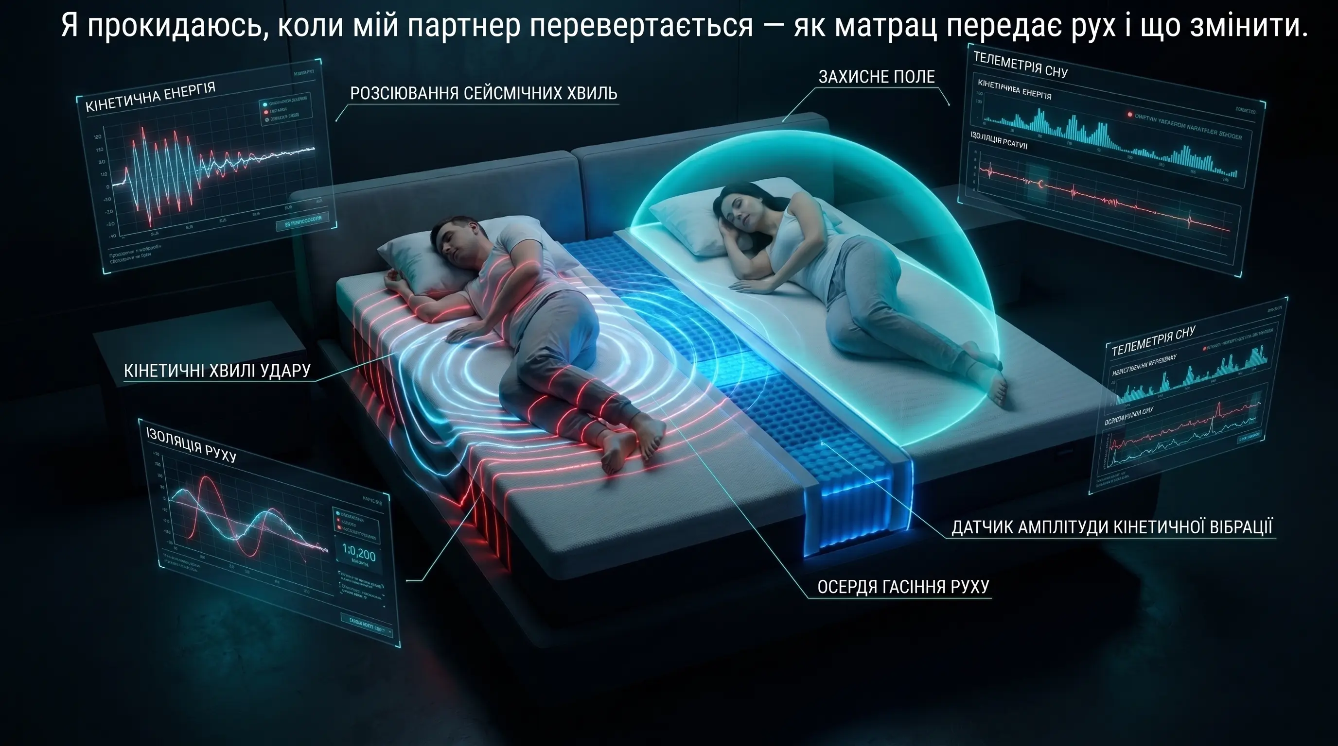 Прокидаюсь коли партнер перевертається — як матрац передає рухи і що змінити